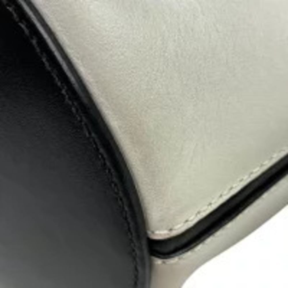 Prada Ouverture Bucket Bag Shoulder Handbag Bi Leather White Black - Picture 3 of 7